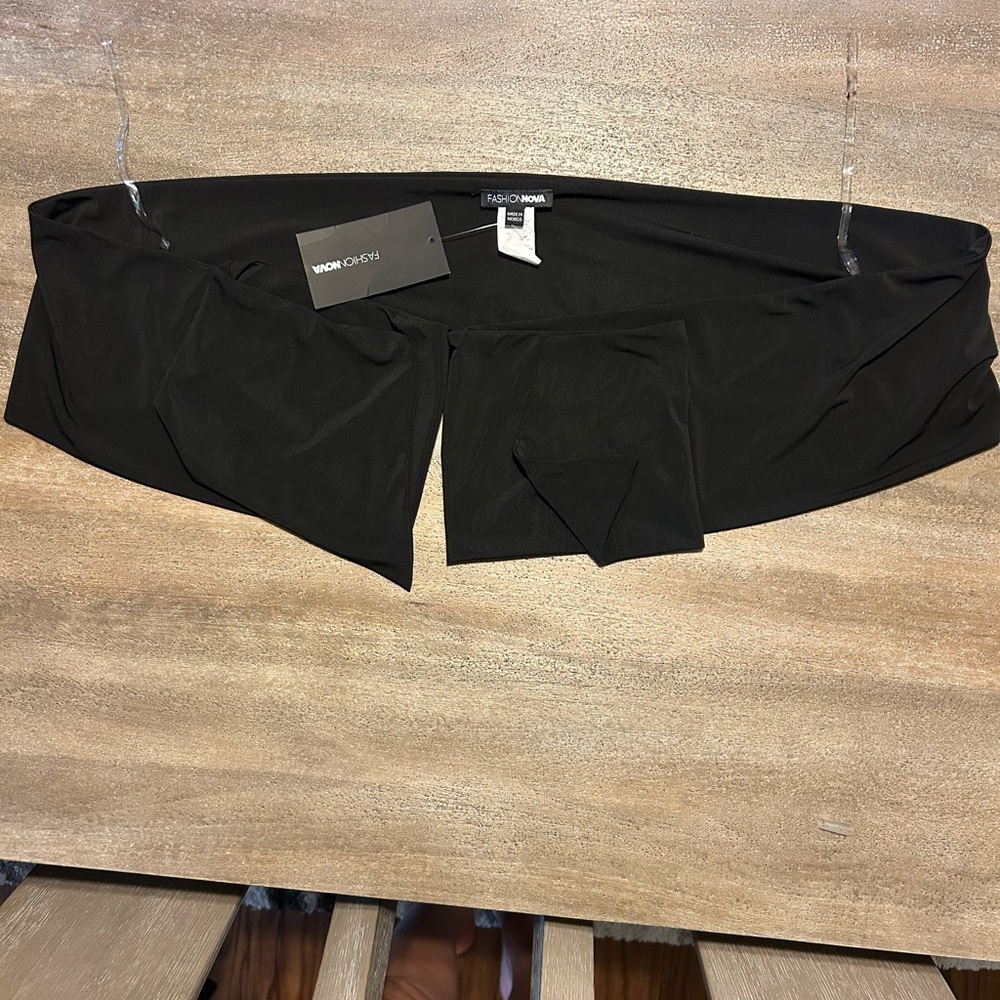 Black halter tie top